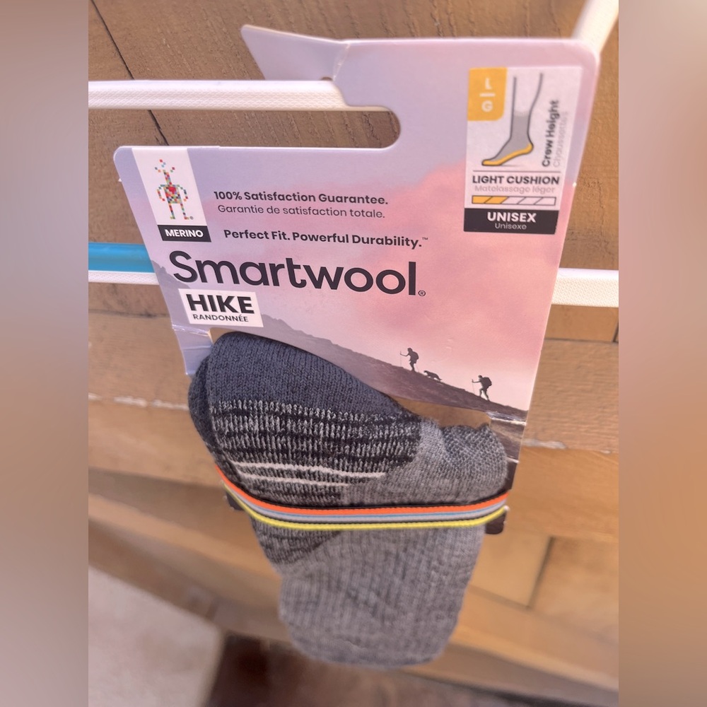 Smartwool Unisex Hike Light
Custom Crew Socks Merino Wool L NWT